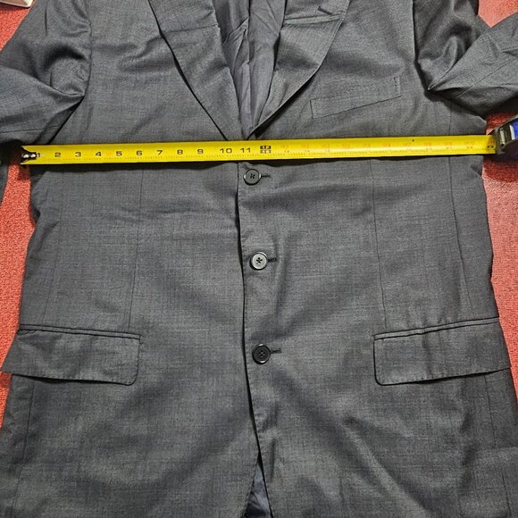 Ermenegildo Zegna Gray Wool Blazer Jacket US 46R Dual Vent Quiet Luxury Italian - Picture 9 of 12